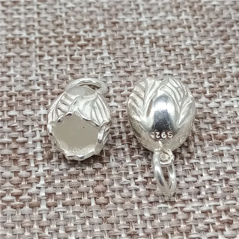 1 Piece Flower Budding Pendant Charm in 925 Sterling Silver for Necklace Bracelet and Earring Making