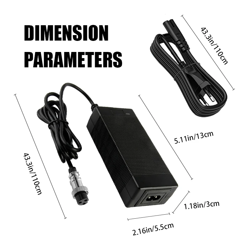 58.8V 2A Lithium Battery Charger For 14Series 52V 2A Li-ion Battery Pack Charger Fast Charging 3Pin-GX16 Connector High Quality
