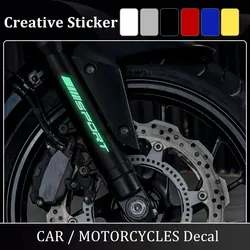 4pcs Motorcycle Glow Stickers Waterproof Sport Racing Stripes Decal Reflective Vinyl Decals Motorbike Decoration Accessories