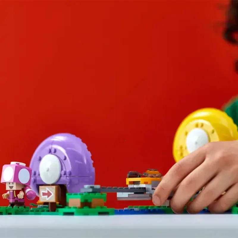 Codice di scansione Super Bros. Serie di giochi Building Blocks Set di espansione per la caccia al tesoro del rospo Regalo di festa per bambini Assemblaggio Toy71368