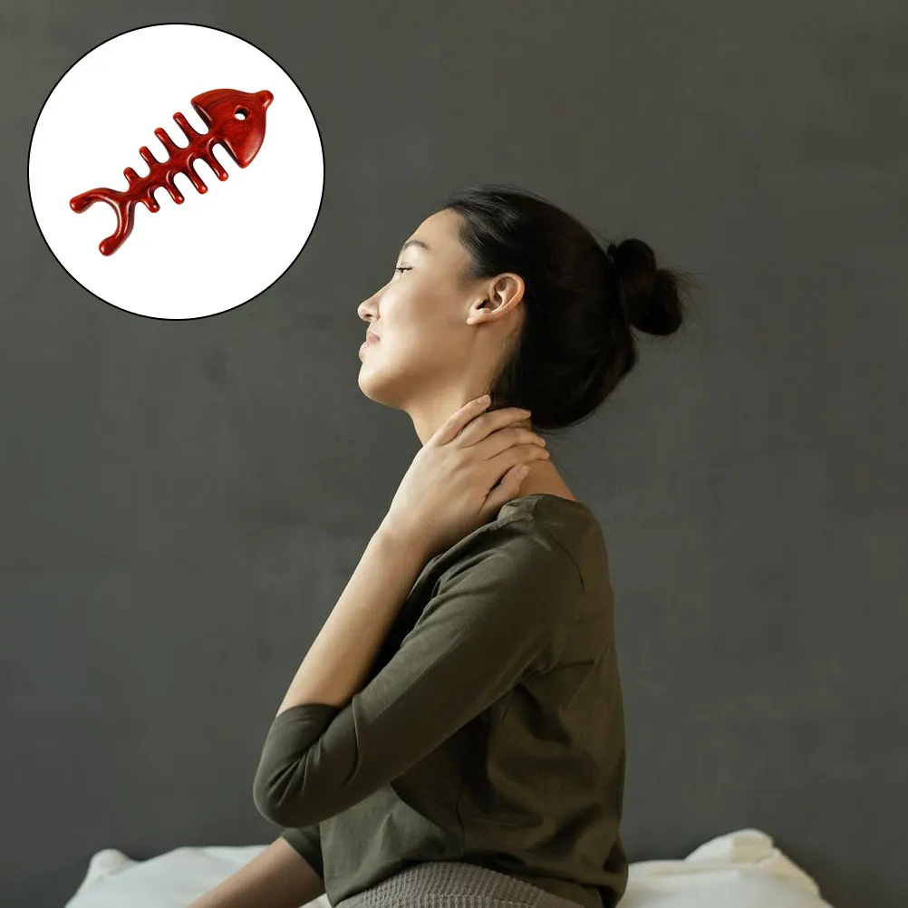 

1pc Purple Sandalwood Massage Comb Smooth Surface For Scalp Body Massager Tool Travel Outdoor Use Wooden Massager Comb