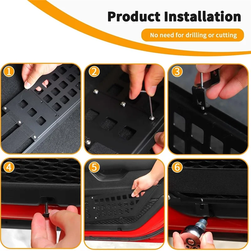 

Storage Pockets Organizer Box Accessories Front Door Side Insert For Jeep Wrangler JL Gladiator JT 2018-2024