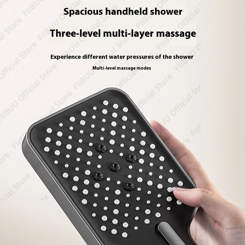 Système de douche moderne et Simple, Kit de pomme de douche à quatre boutons, douche aérienne Ultra large, hôtel, famille, salle de bain, combinaison de pomme de douche