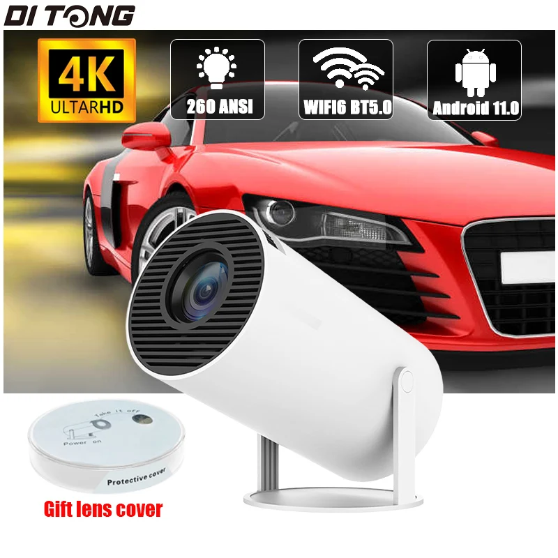 Projektor Ditong 4k 1080P Mini LED przenośny WIFI Full HD Android 1280*720P do kina domowego projektor dla filmów HY300 pro