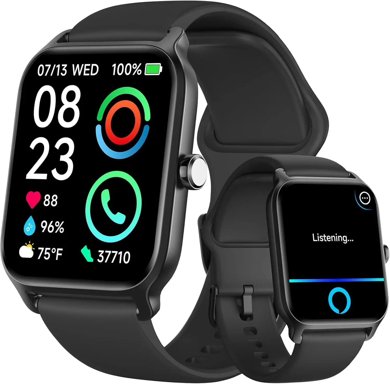 

Smart Watch for Men with Alexa, 1.8" HD Screen, IP68 Waterproof, Bluetooth Call, Health & Sports Tracker