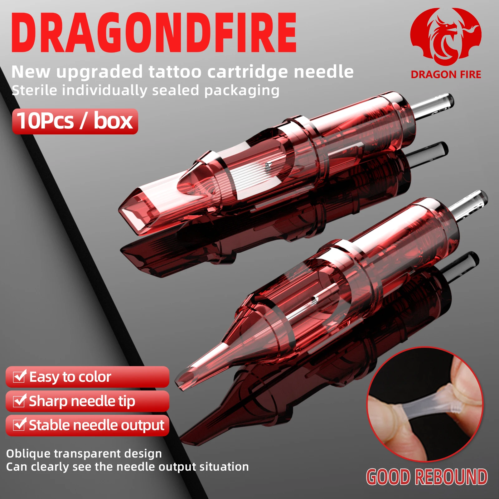 Tattoo Needles DRAGONFIRE 10/20Pcs Tattoo Needles For Permanent Makeup Tattoo Machine Kit Disposable Safety Tattoo Needles