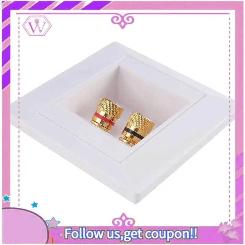 4X stopcontact aansluitpoort met 2-aansluiting luidspreker wit