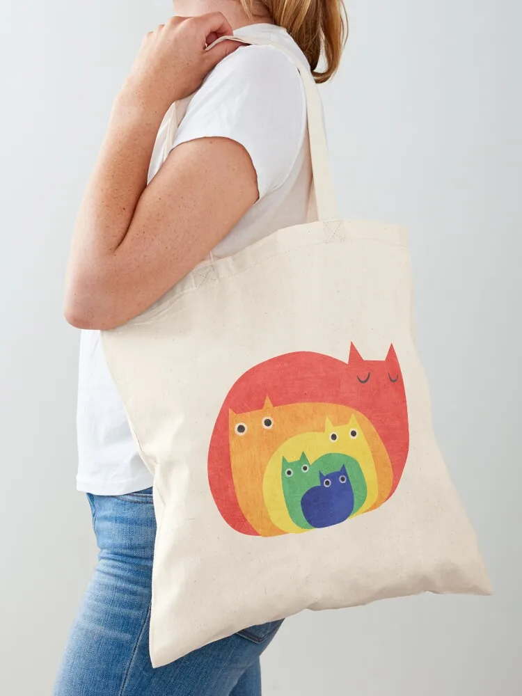 

Rainbow Cats Tote Bag Gift bags tote bag custom shopping bag Portable shopping