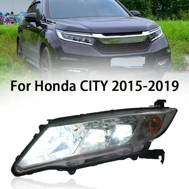 

Head Lamp For Honda CITY LED Headlight 2015-2019 Headlights CITY DRL Turn Signal High Beam Angel Eye Projector Lens