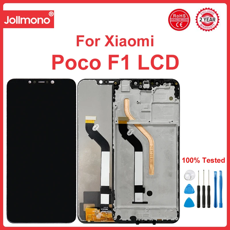 

Poco F1 Lcd Display For Xiaomi Pocophone F1 Lcd Display Touch Screen Digitizer Assembly For Xiaomi PocophoneF1 PocoF1