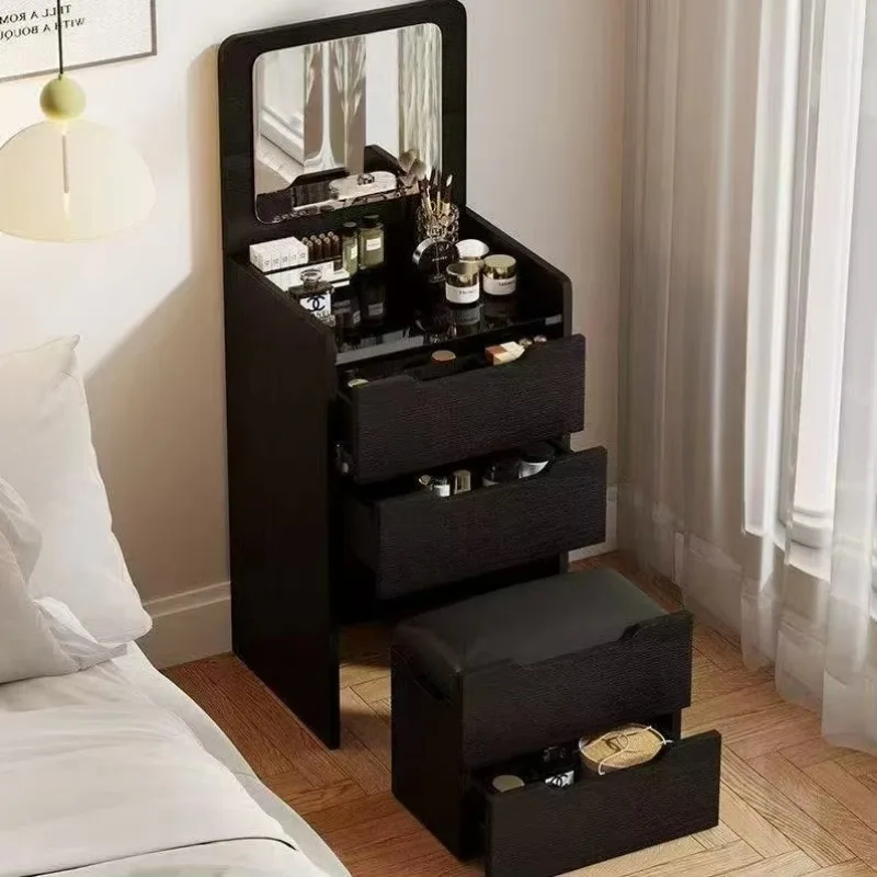 Lighted Standing Dresser Cabinet Integrated Cream Style Modern Simple Panel Internet Celebrity Storage Small Apartment