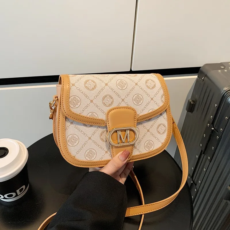 

Color Block Square Letter Print Shoulder Purse for Women, Textured Crossbody Tote Spacious Day-to-Night Bag Fashion Sling Bag