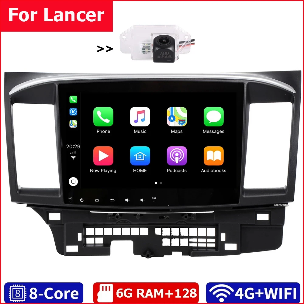 2 Din Car Radio Stereo Audio Gps Player Carplay Auto Android 12.0 Screen For MITSUBISHI LANCER 9 10 X Evo EX Evolution