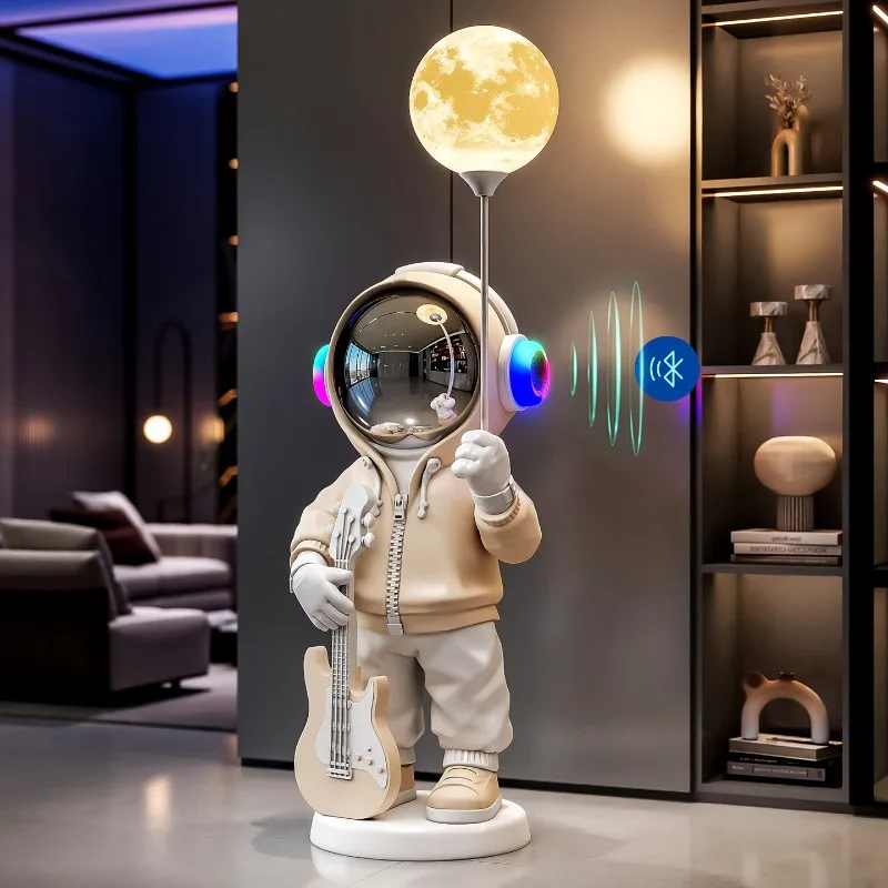 Home Decor Astronaut Guitar Bluetooth Speaker Art Sculpture Floor Decoration Living Room TV Cabinet Entrance Statue Decorations