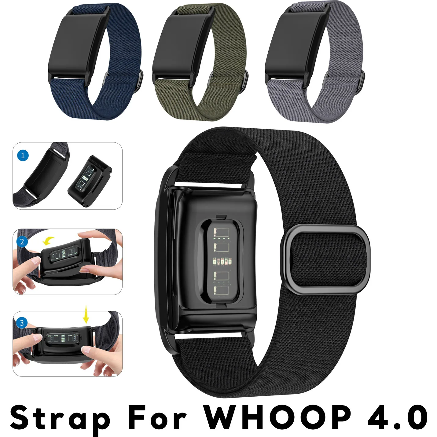 

Эластичный нейлоновый ремешок для часов WHOOP 4,0, регулируемый сменный дышащий браслет для фитнеса и спорта для Whoop 4,0 Band