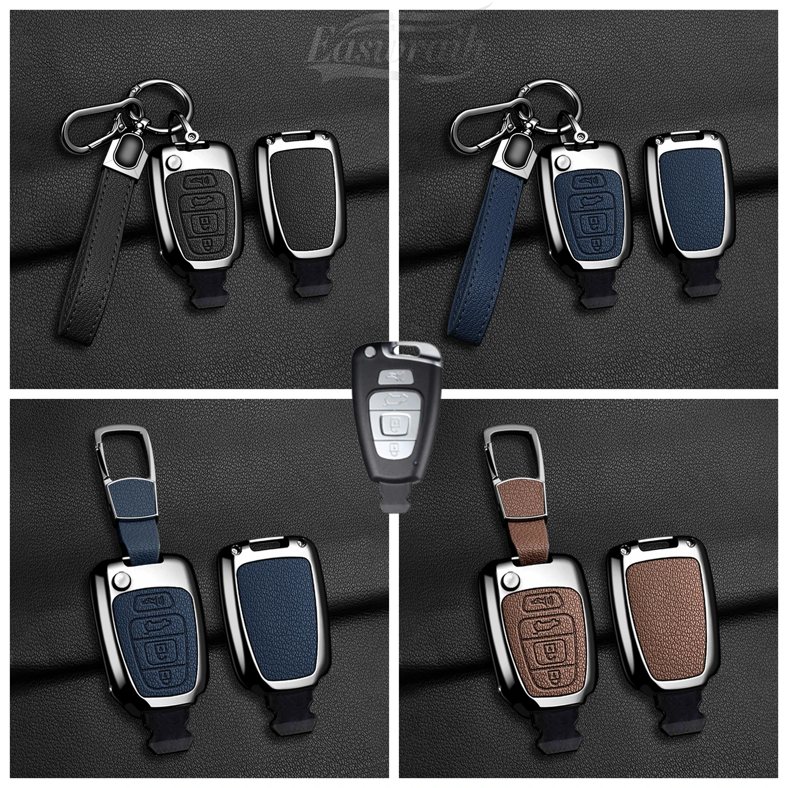 Key Holder Leather Pouch - 자동차 액세서리 현대 베라크루즈 키 보호