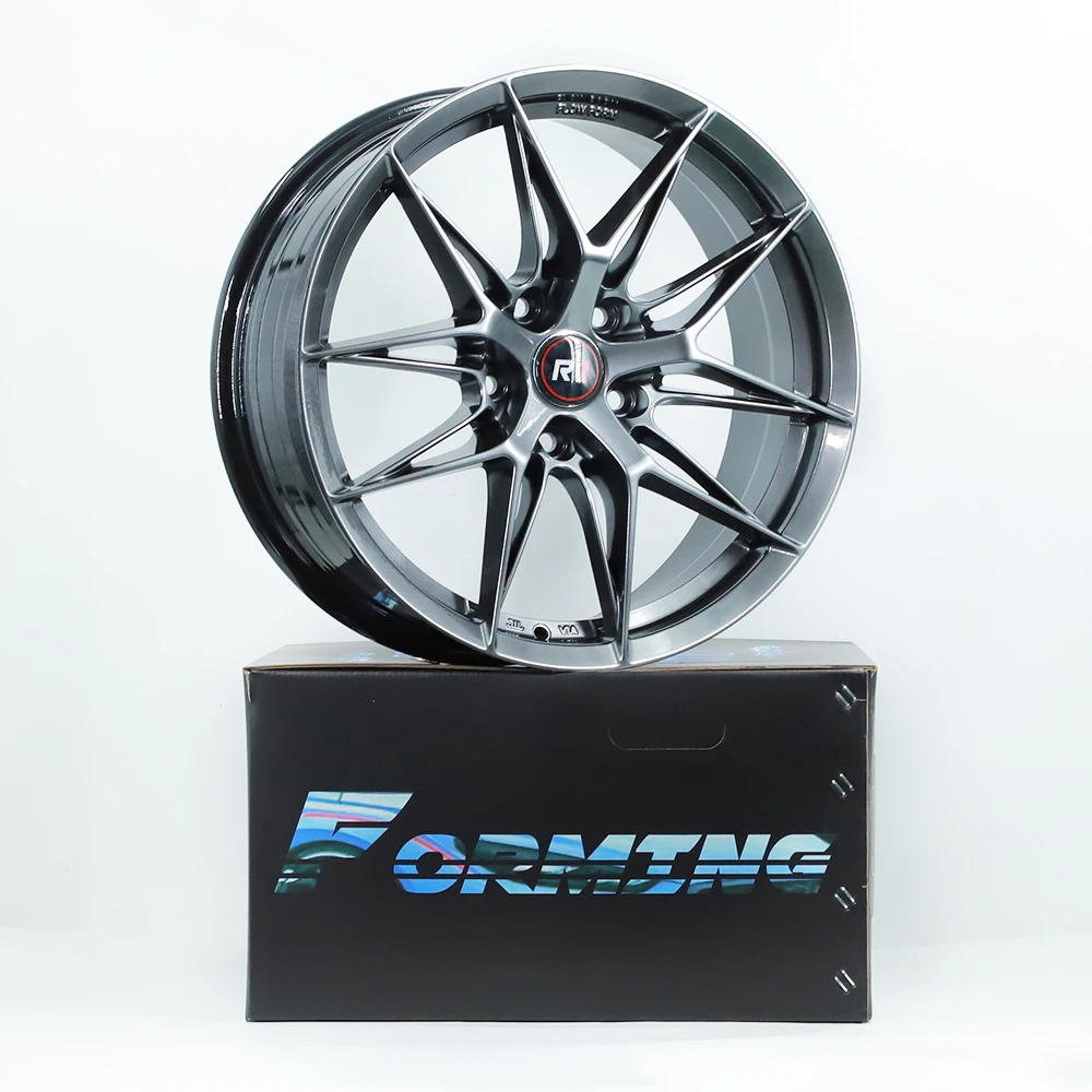 DX249 Ruedas de coche de radios múltiples Hyper Black 5X100 de 15/16/17/18/19 pulgadas