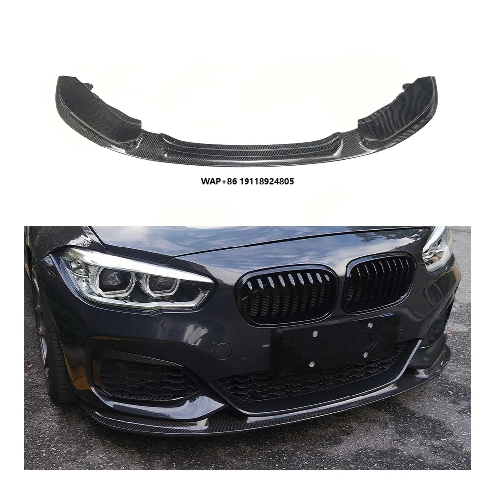 

F20 Real Carbon Fiber Body Kit D Style Front Bumper Lip Diffuser Spoiler Splitter for-BMW 1 Series F20 LCI