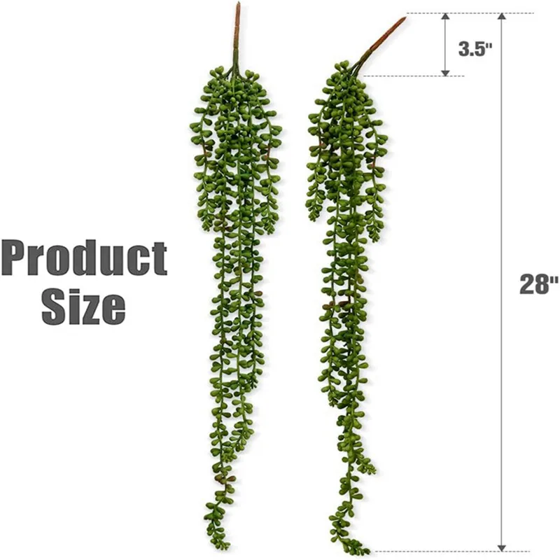 

2/5PCSArtificial Plastic Plant Vine Fern Graduation Tree Accessories Home Room Wall Hanging Wedding Arch Decora Yard Photography