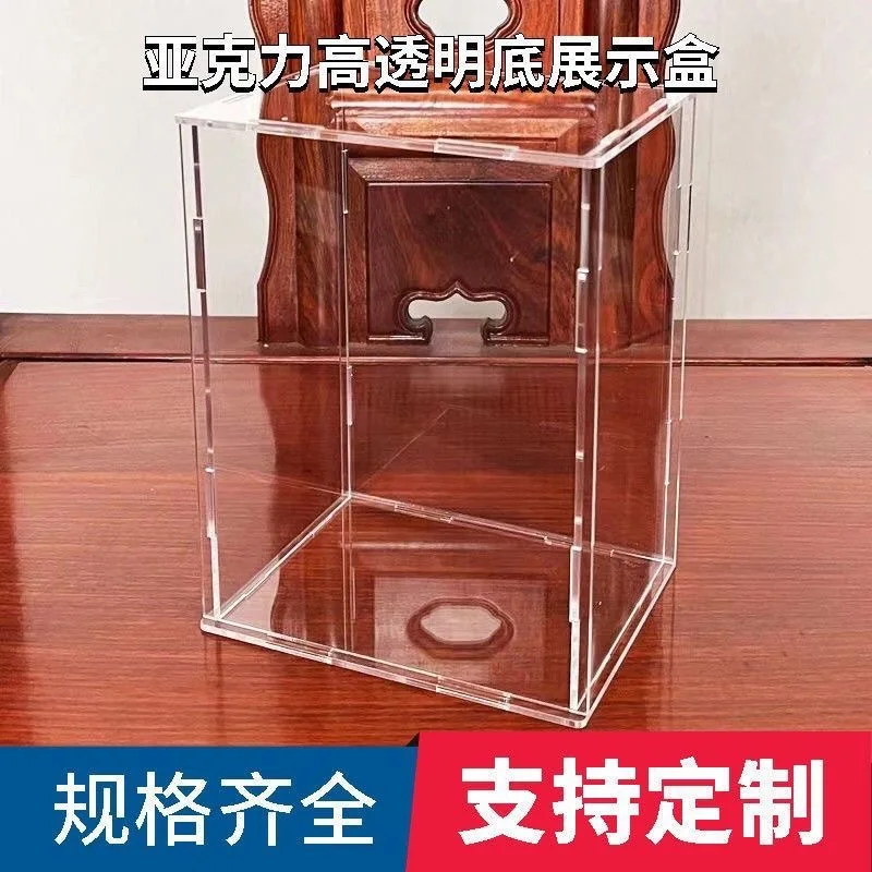 all Transparent 40x35X45CM Acrylic Display Boxes Figure Display Cabinet Plexiglass Dust-proof Model Storage Box Diy Assembled