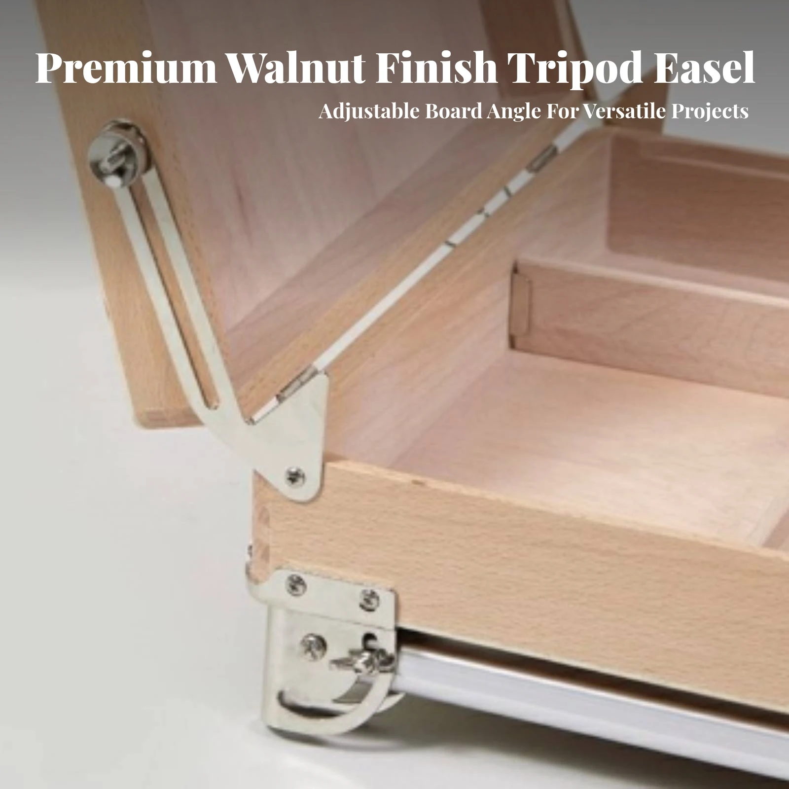 Artist Box with Folding Legs Compact Wooden Sketchbox Easel Box Easel Professional Versatile for Painters, Plein Air, Studio