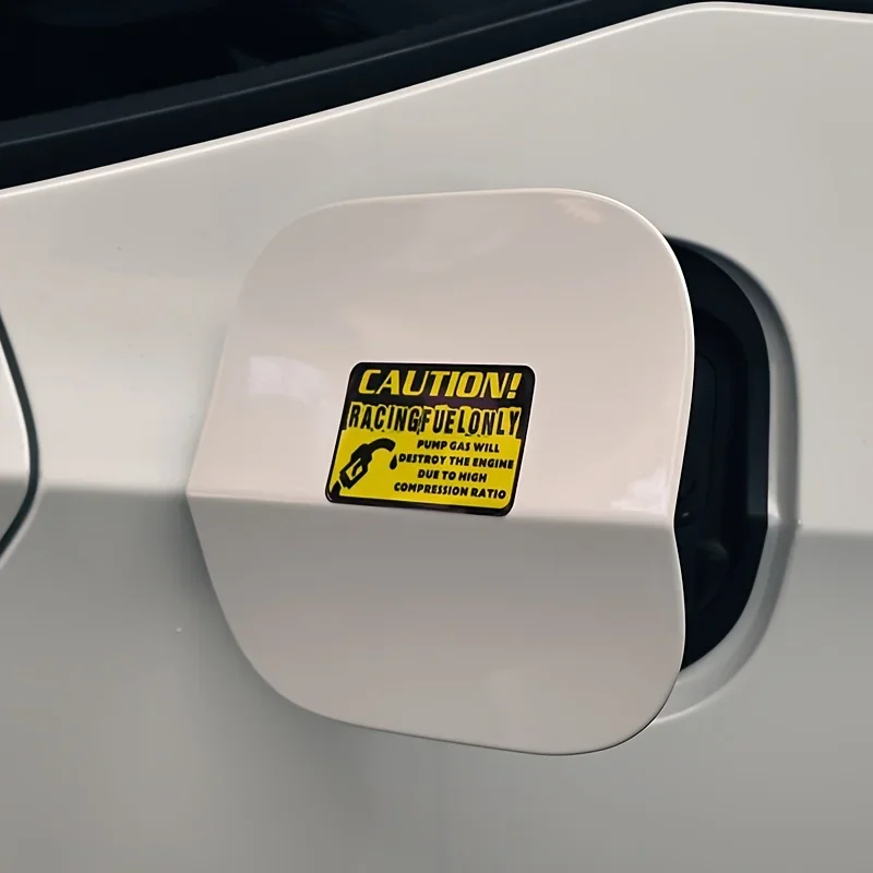 "Caution! Racing Fuel Only" Car Sticker, Performance Auto Decal for Racing Enthusiasts