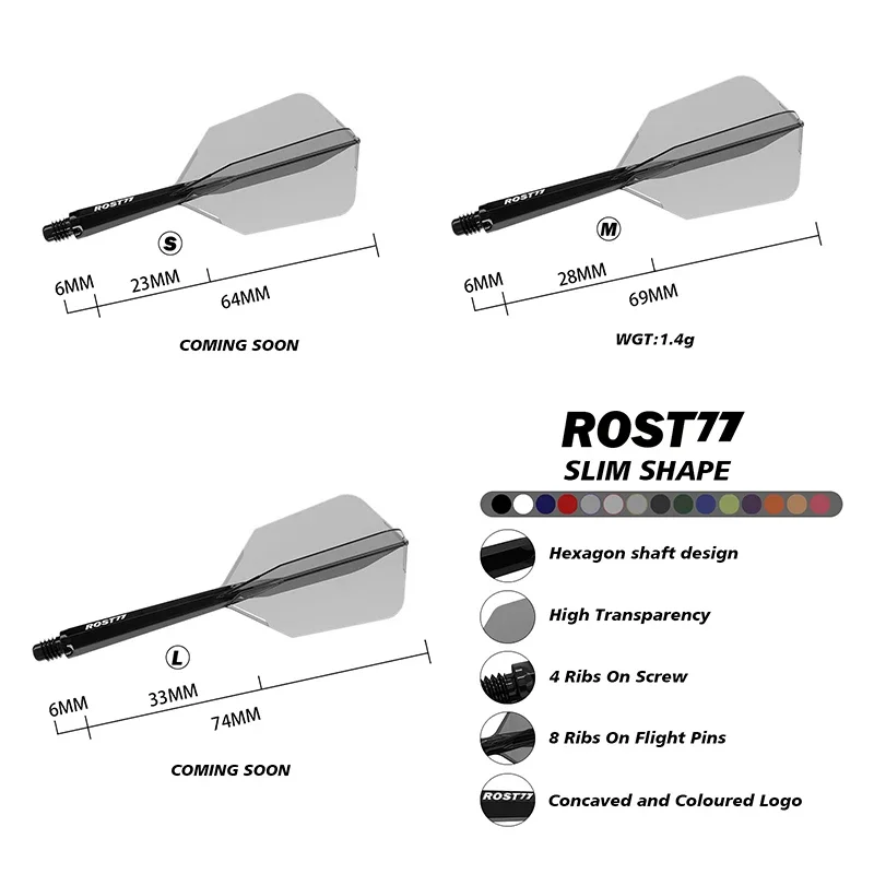 

CUESOUL ROST 77 Интегрированный вал для дротика и тонкая форма для полета