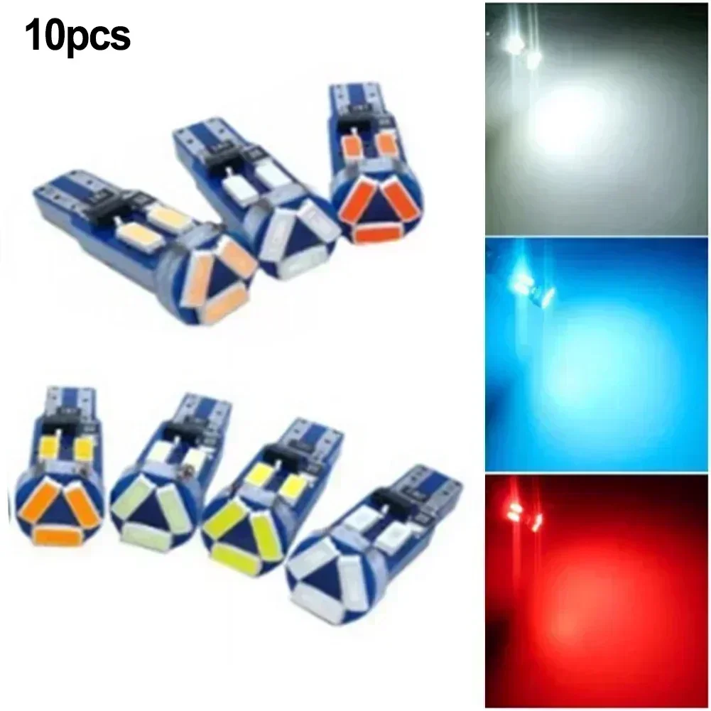 10 pz/set 12V 1.32W Luce del cruscotto dell'auto ad alta efficienza energetica multiuso per la luce dello strumento, la luce di lettura T5-4014 Lampadina a LED