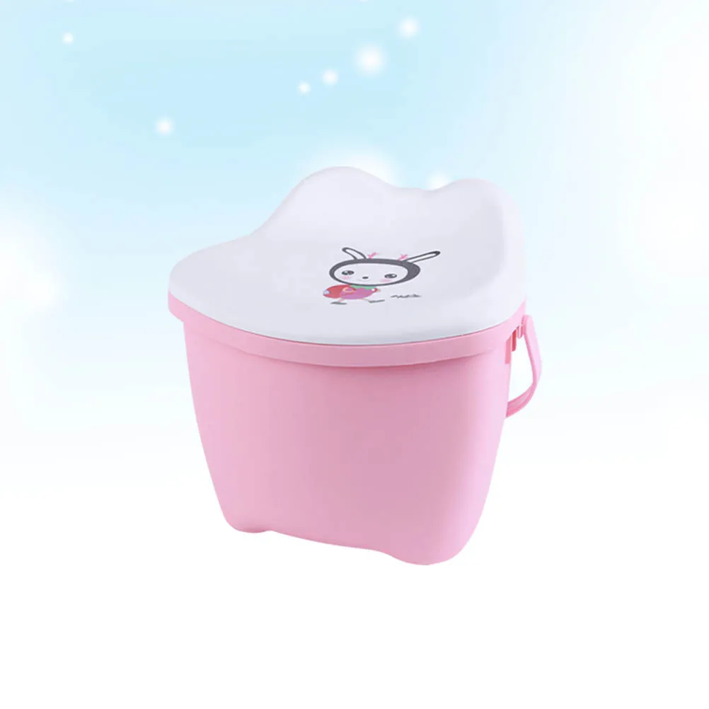 

30L Plastic Storage Stool Kids Seat Handle Pp Material Non-Toxic Durable Movable Organizer Container Lightweight Chair For