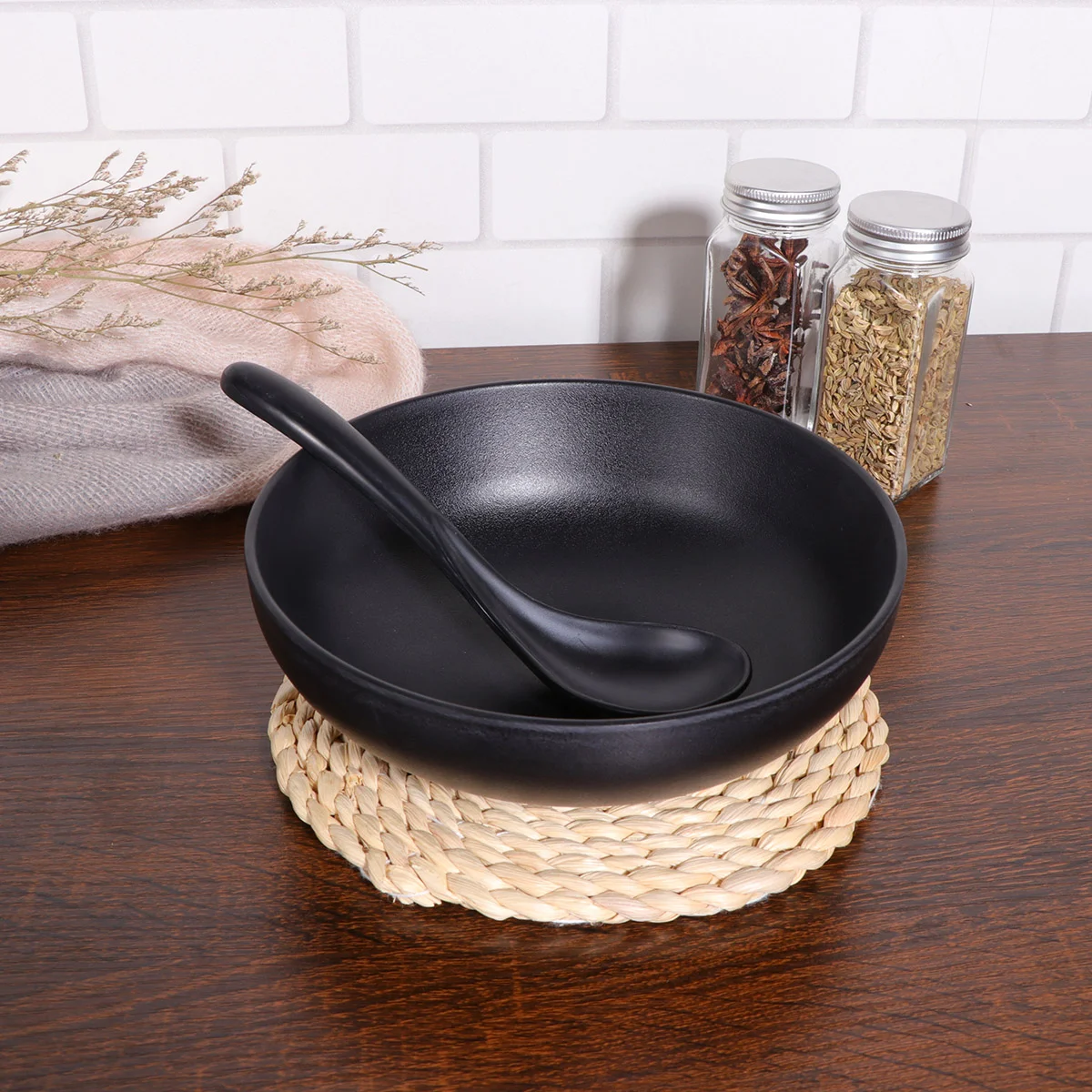 A5 Melamine Tableware Bowl Imitation Porcelain Noodle Container for Home (337) Melamine Bowl