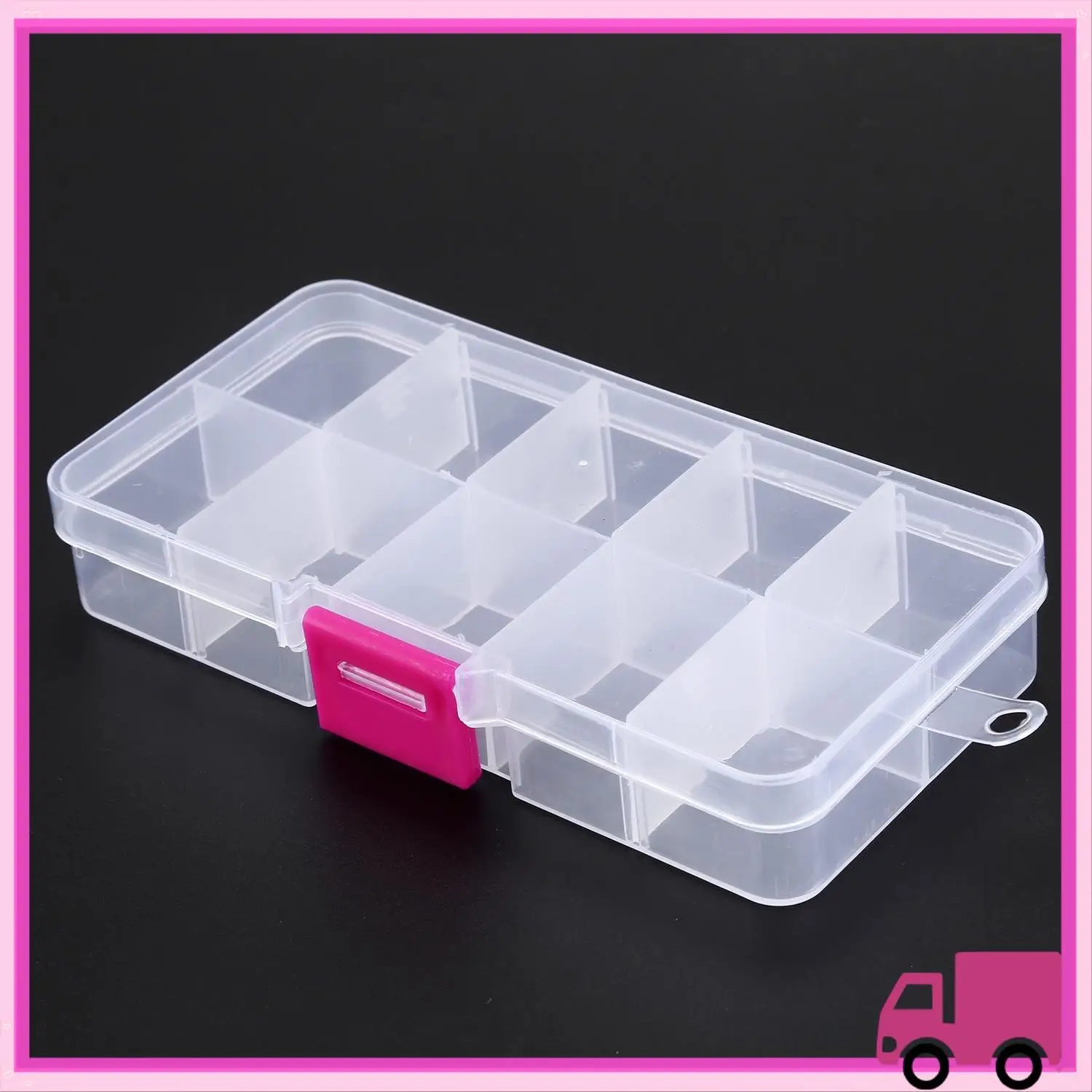 Compact 3Pcs 10 Grid Electronic Component Parts Kits Plastic Storage Box Case