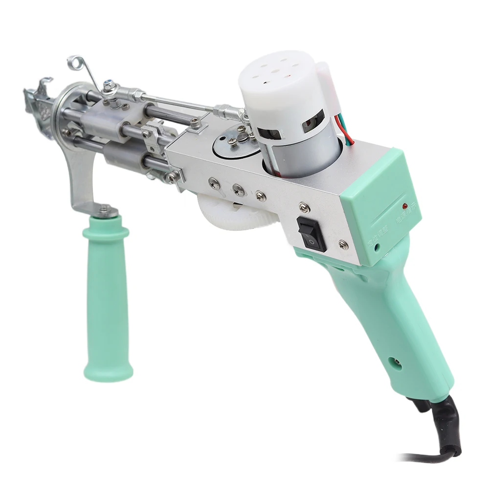 Light green  2 in 1 Tufting Gun  Hand Gun Carpet Weaving Flocking Machines Tufting Rug Gun Tool