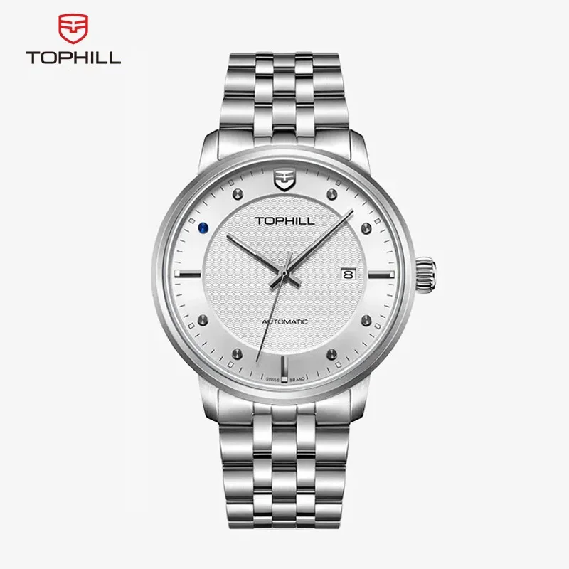 

TOPHILL Automatic Self-Wind Men's Mechanical Watches 316L Stainless Steel Strap Wristwatch 42mm Waterproof Sapphire Watch TA032