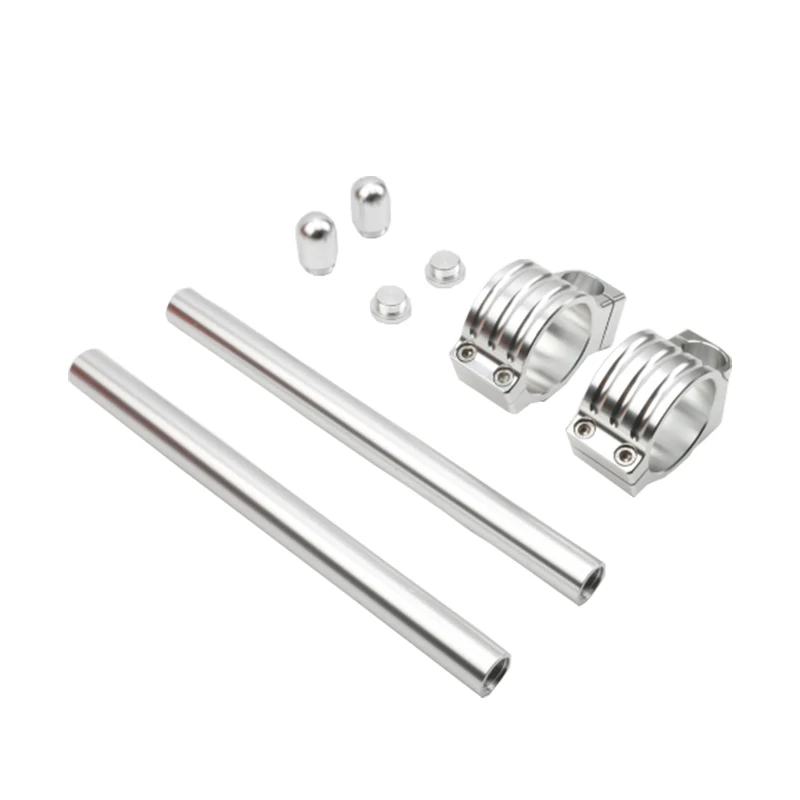 Universal Stainless Steel Matte Black Racing CNC 52MM Clip On Ons Fork Riser Regular Handlebars