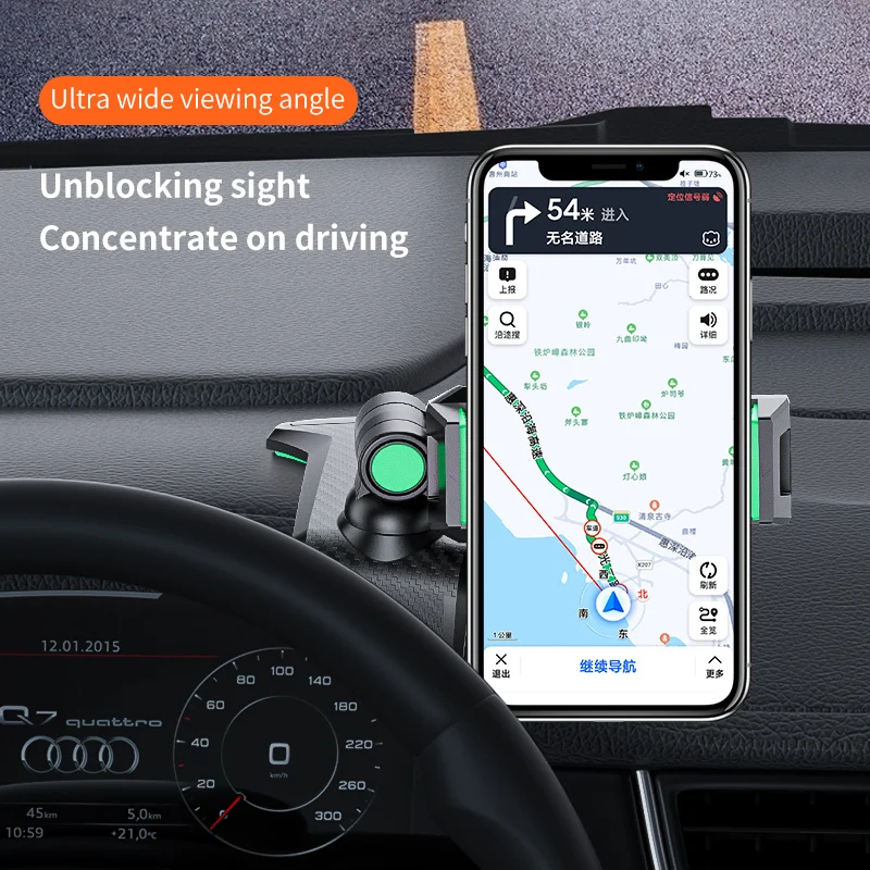 回転式車の携帯電話ホルダー、携帯電話サポート、ダッシュボード、電話番号、7インチ、1260度