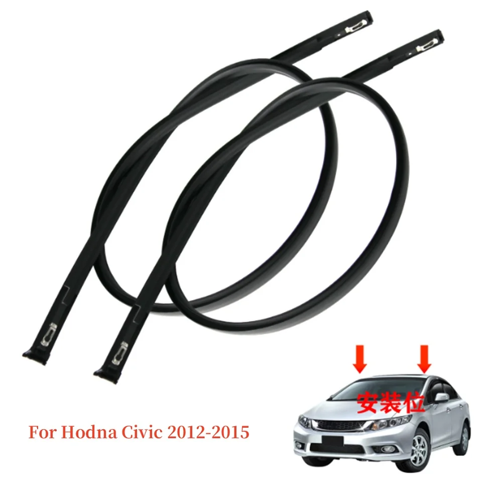 

2pc For Honda Civic Sedan 2012 2013 2014 2015 Car Roof Rubber Drip Side Finish Moulding Seal Strips Trim 74316TR0A01 74306TR0A01