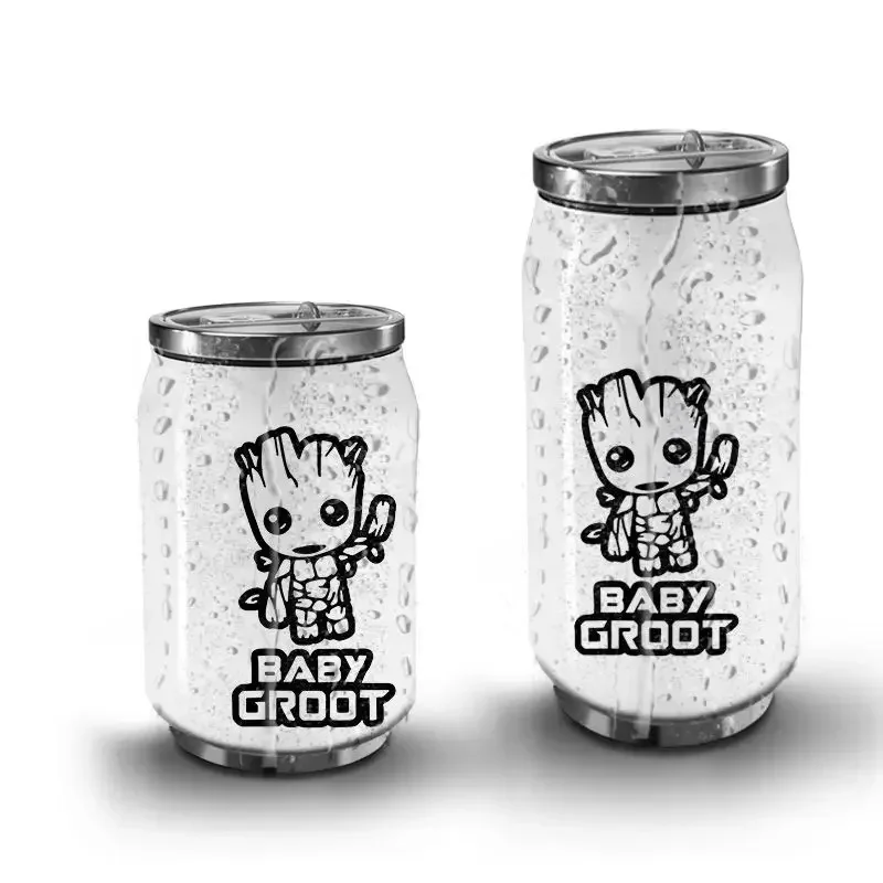 Marvel Groot Treeman Guardians of the Galaxy Movie Animation Peripheral Cartoon Stainless Steel Large Capacity Thermos Cup Gift