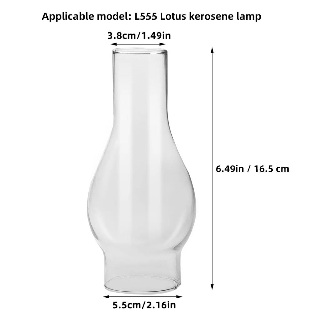 Lampa naftowa Szklany klosz Wymiana oleju Latarnie komina Akcesoria do glonów Przezroczyste