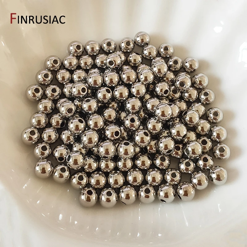 14/18K vergoldete runde Abstandsperlen aus Messing und Metall zur Schmuckherstellung, 2–6 mm Trenner für Perlen, Zubehör für Schmuck. – Detail 33
