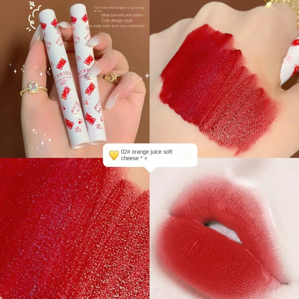 เซ็กซี่ Long Lasting Matte Lip Gloss กันน้ําง่ายสีลิปกลอส Lip Glaz