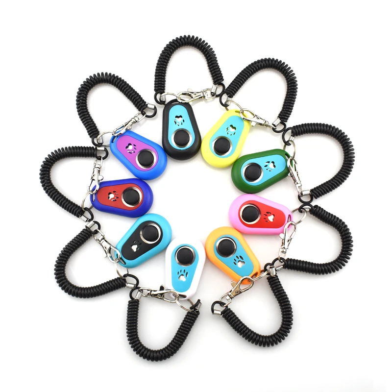 جهاز نقر لتدريب الحيوانات الأليفة، صوت عالي الألوان مع سوار معصم أسود #1
