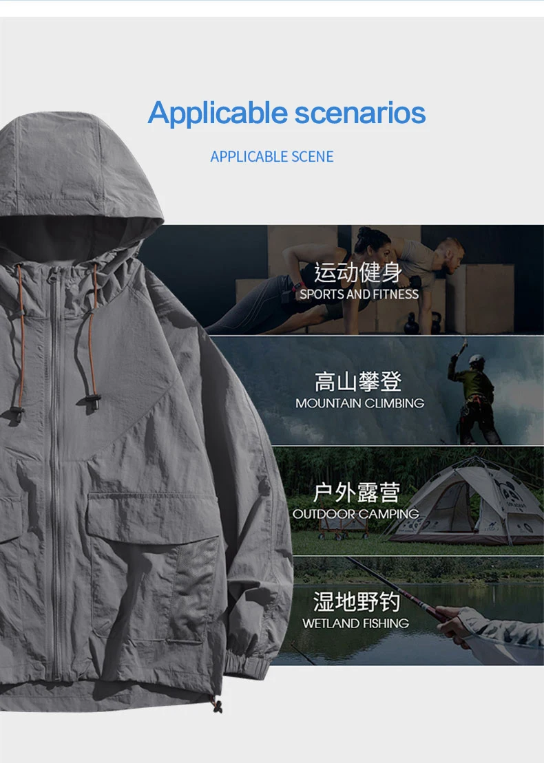 Intelligenter Anti-Hitze- und Kühlungsanzug mit großer Windkraft und Ventilator für Herren, Sonnenschutzkleidung für den Außenbereich – Detail 11