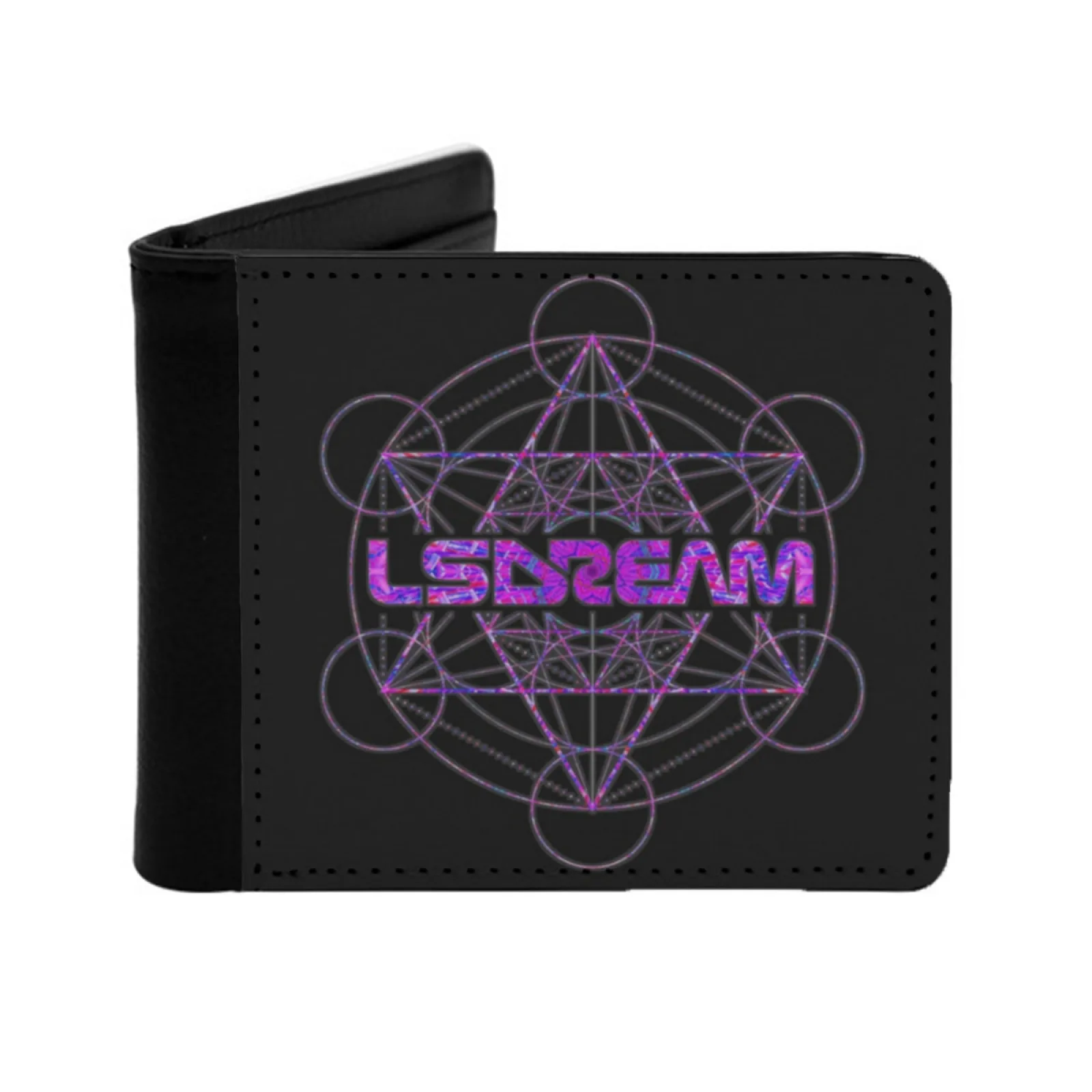 Lsdream Raver Vibes Music Festival Wook Fan Art Personalized Men's Leather Wallet Card Money Bag Pu Leather Wallet Lsdream