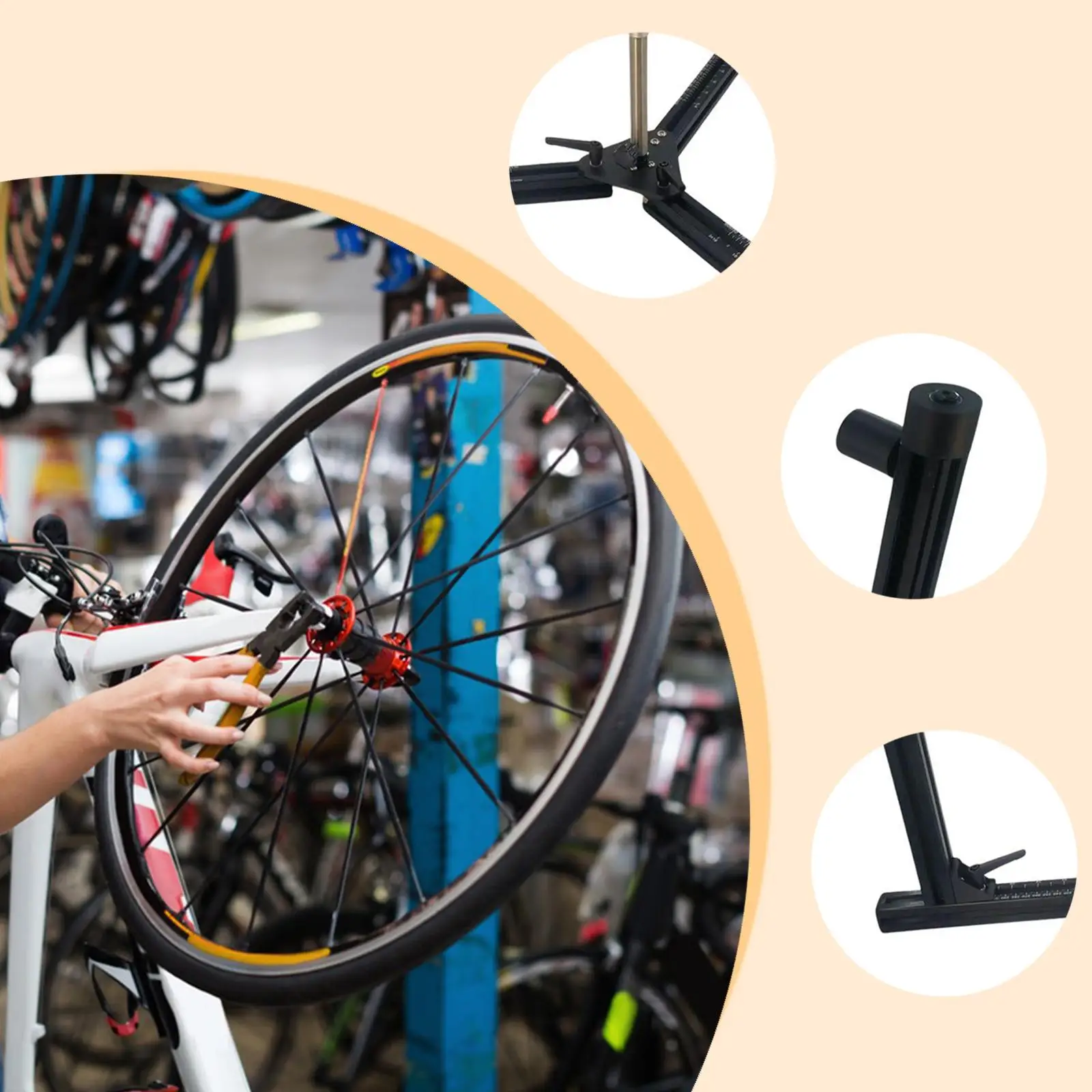 

Bicycle Wheel Truing Stand Alignment Balance Repair for Mechanics Heavy Duty