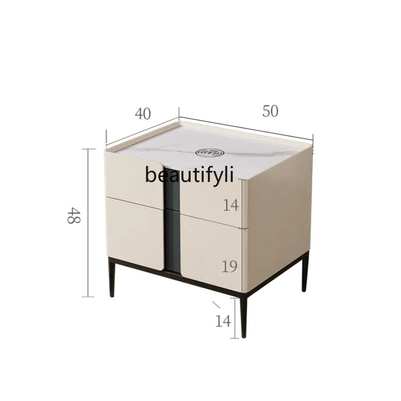 

Роскошный прикроватный шкафчик в итальянском стиле, умное Беспроводное зарядное устройство, прикроватный столик, мебель для спальни