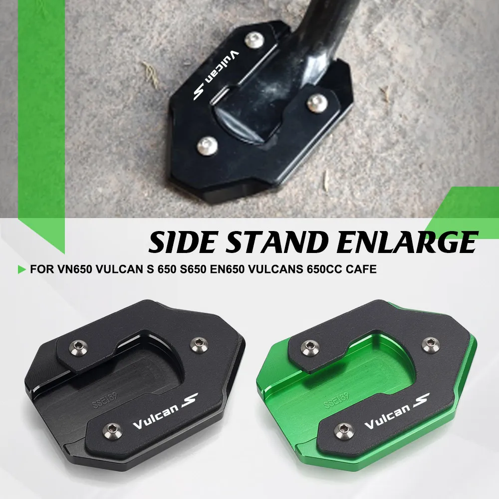 

VN650S Foot Side Stand Enlarger Plate Kickstand Enlarge Extension For KAWASAKI VN650 Vulcan S 650 S650 EN650 VULCANS 650cc Cafe