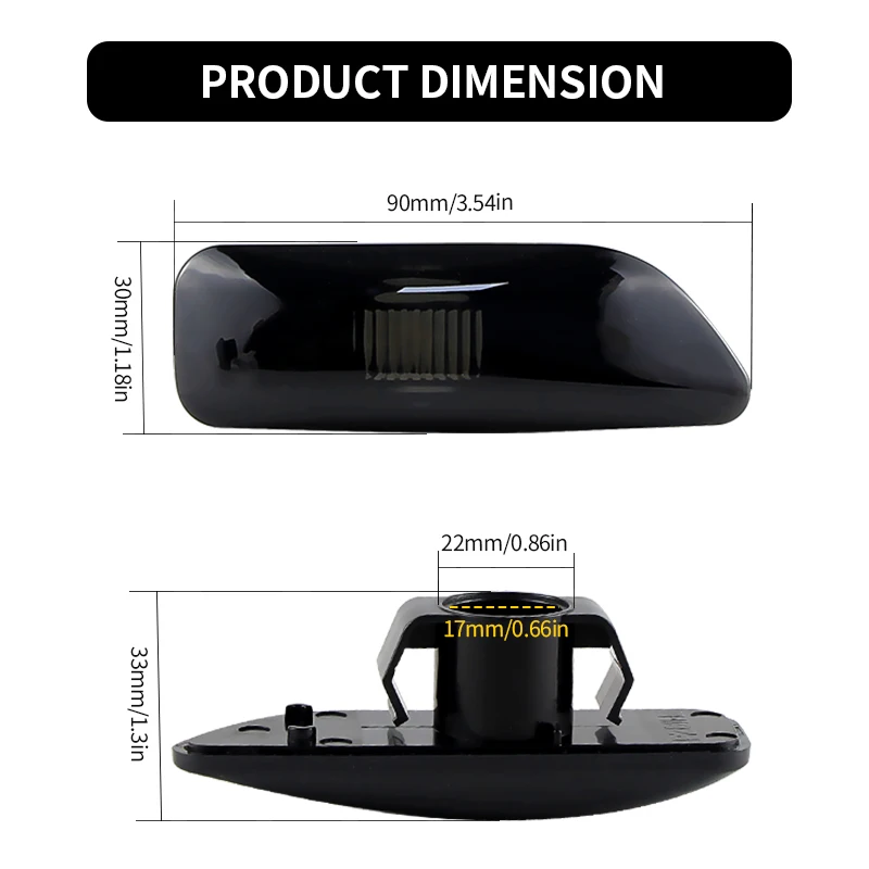 2PCS Front Fender Side Marker Turn Signal Light Shell housings no bulbs For Volvo S80 S60 MK1 XC70 V70  MK2 XC90 MK1