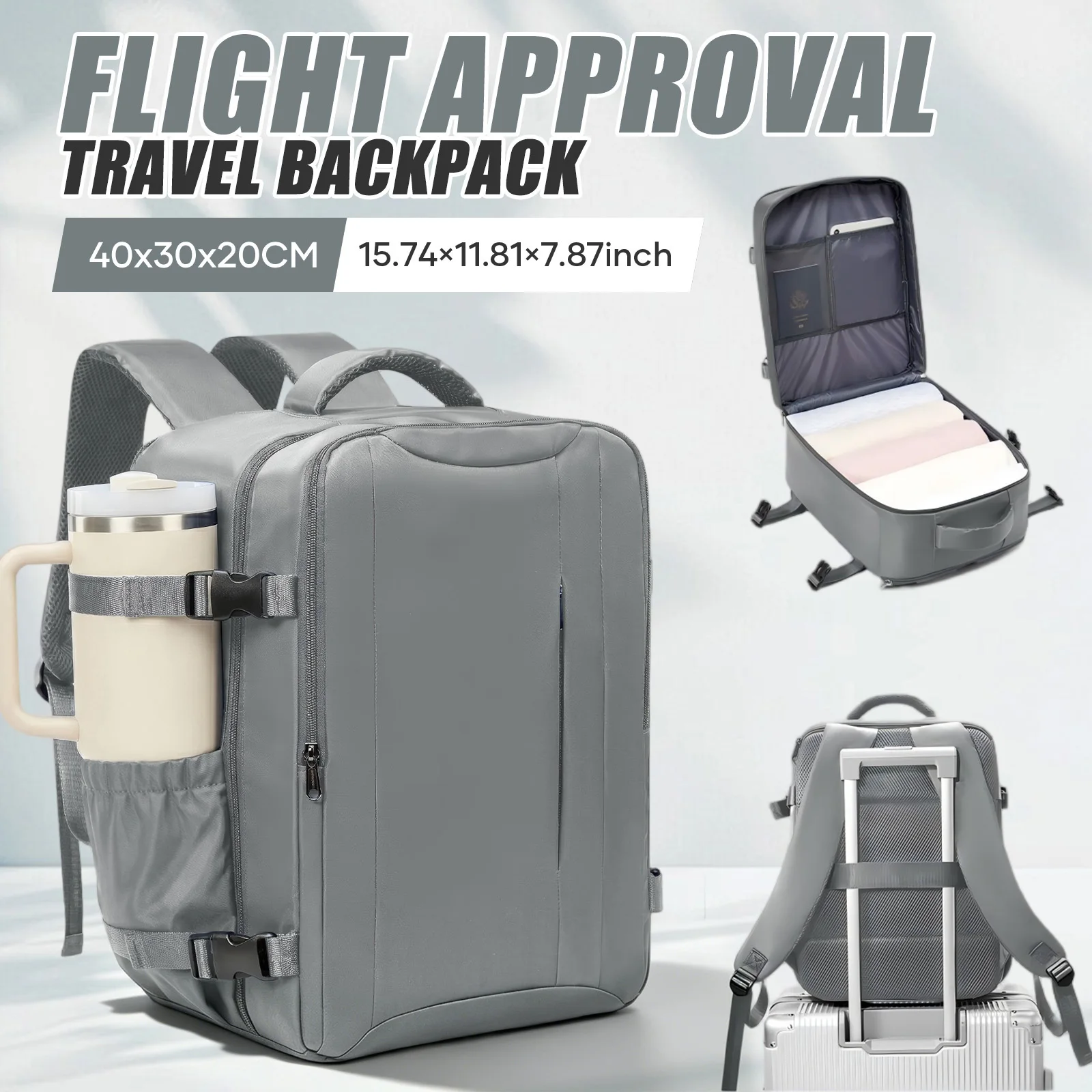 Rucksack für Männer und Frauen, Ryanair 40x30x20 Unter-dem-Sitz-Reiserucksack, Wizzair Kabinentasche Handgepäck-Rucksack Laptop-Arbeitstaschen