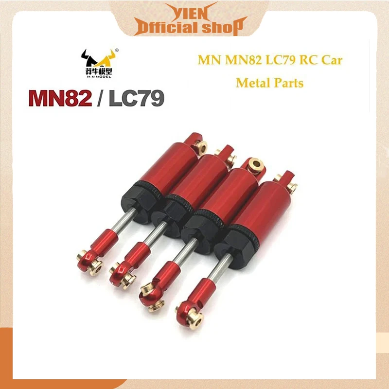 RC Car Upgrade Parts Kit Metal Modification Replacement Accessories Compatible for 1/12 MN82 LC79 MN78 RC Car Red Spare Parts