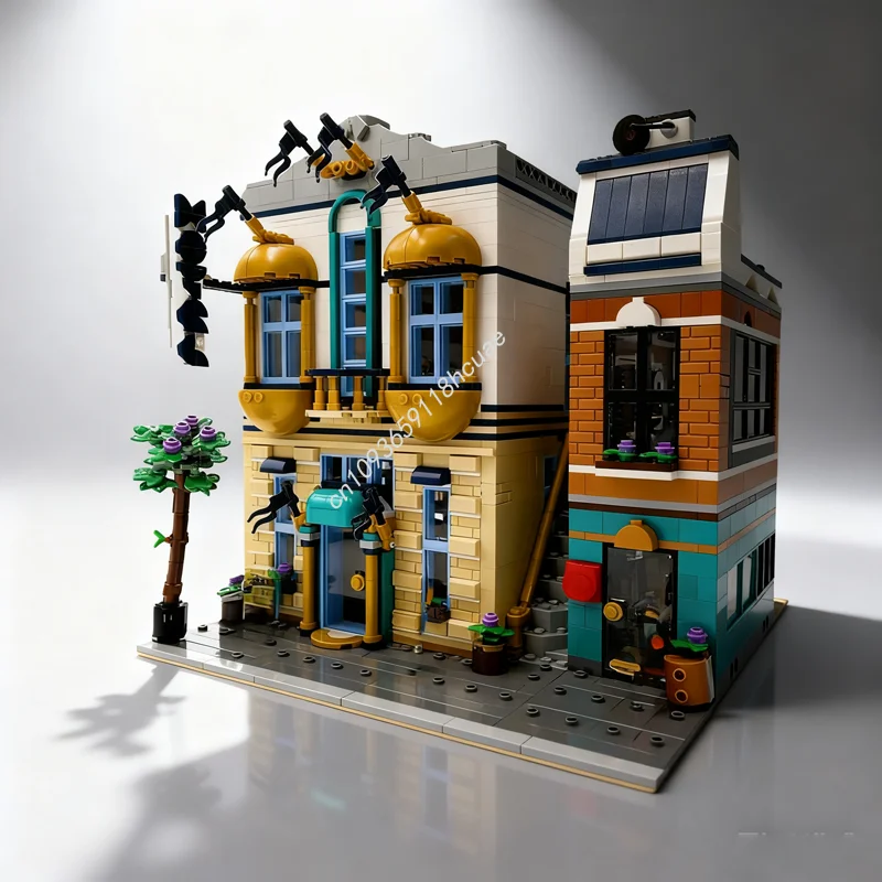 

2319pcs MOC Hotel And Studios Modular Alternate Model Building Christmas Gifts Blocks DIY Creative Education Brick Toys Kids